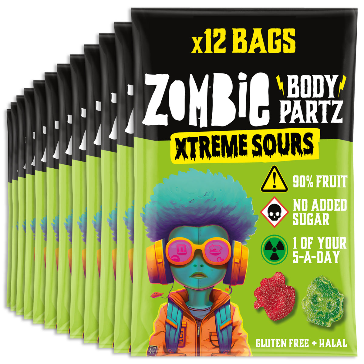 Zombie Xtreme Sour Gummies 35g bag