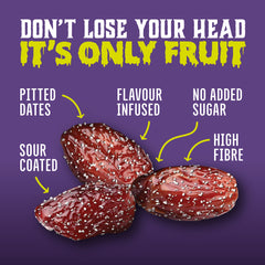 Pitted, flavour-infused, sour-coated Zombie Sour Cola Dates