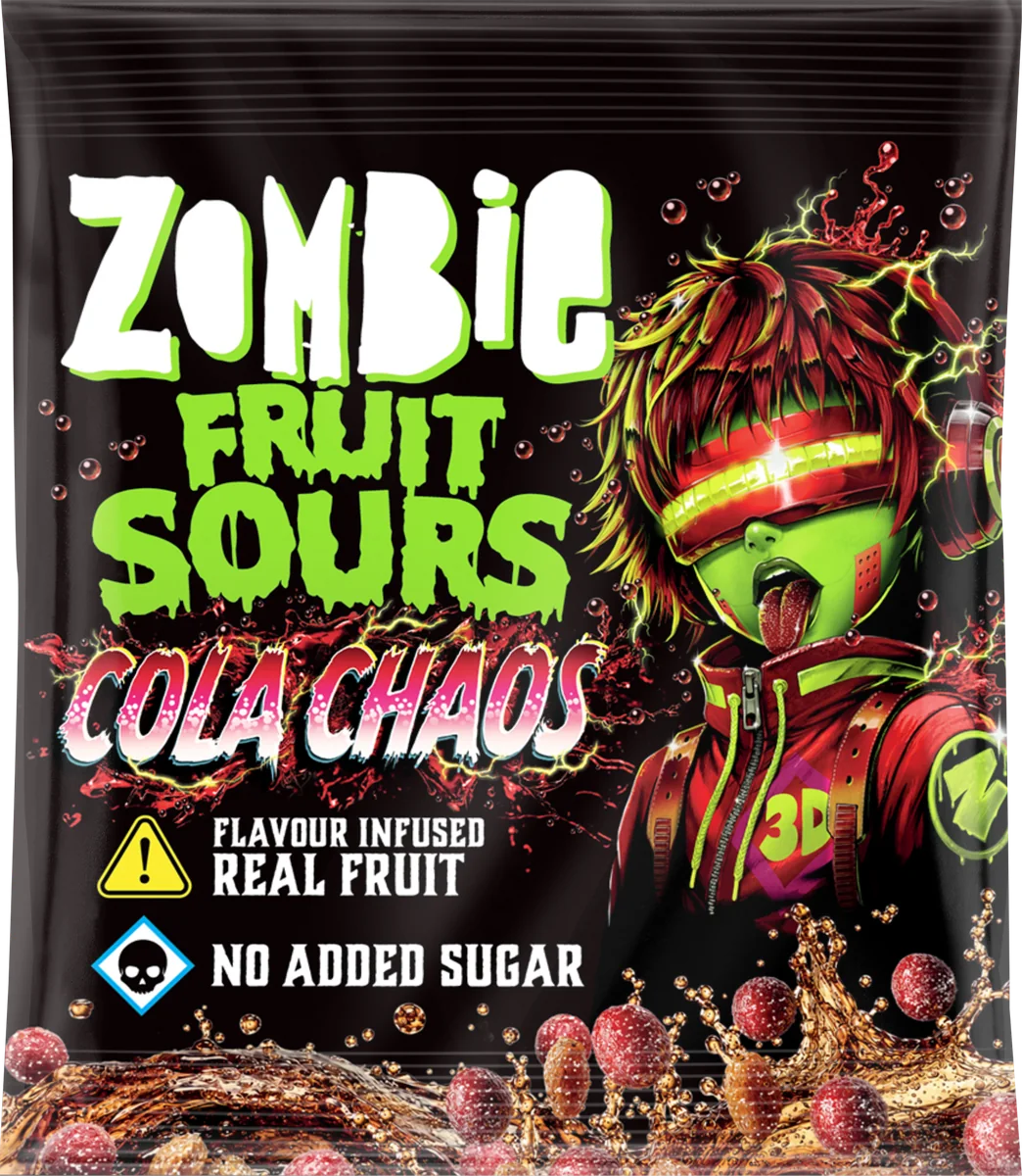 Zombie Cola Chaos Fruit Sours bag