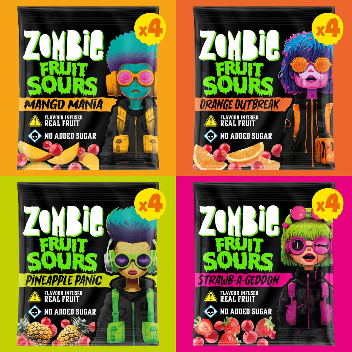 Zombie Fruit Sours flavour bags