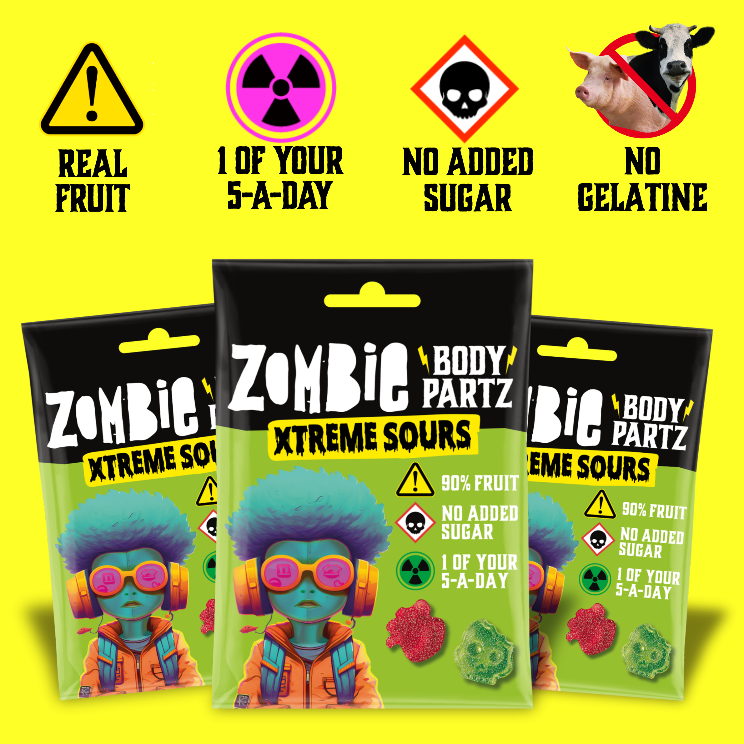Zombie Xtreme Sour Gummies - Image 3