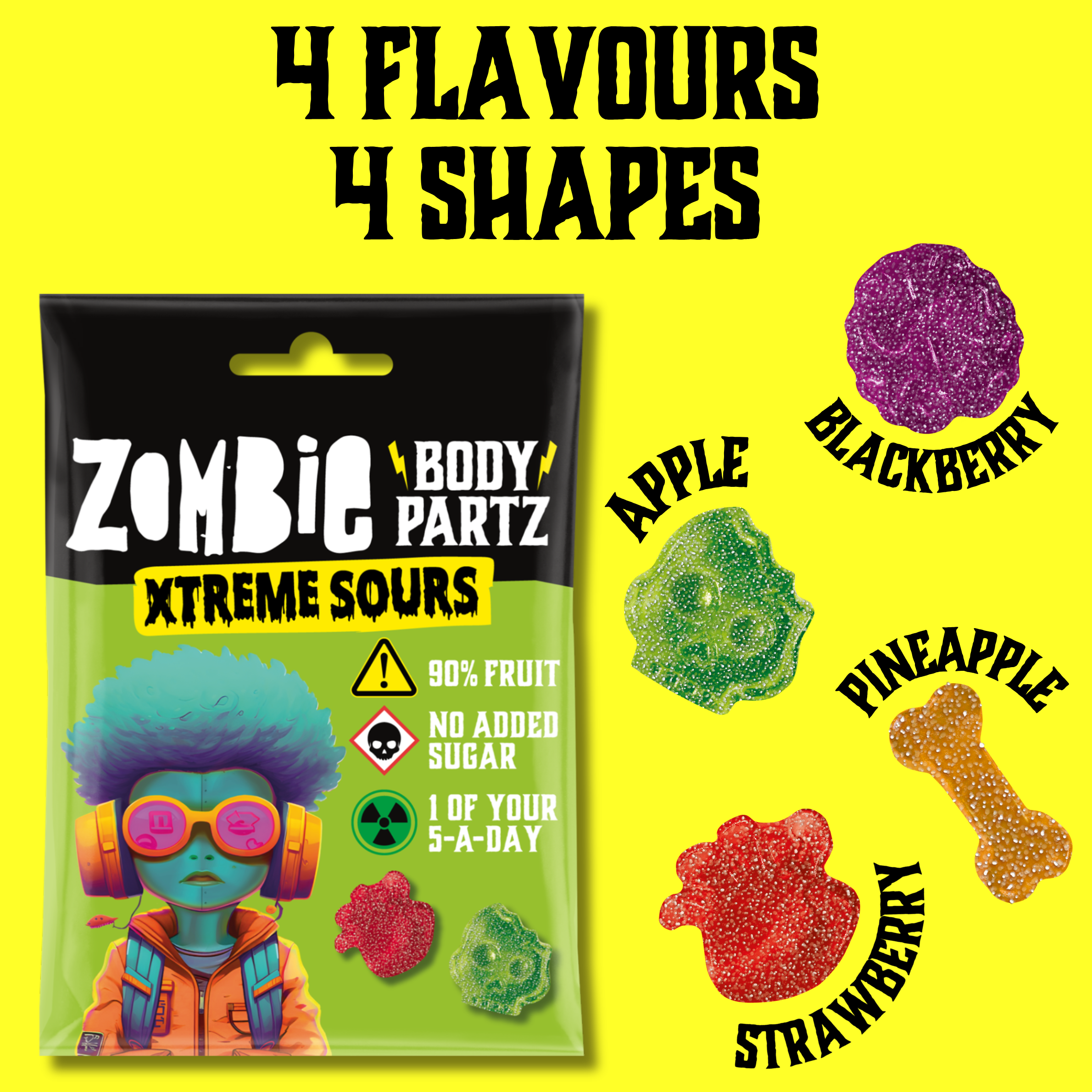 Zombie Xtreme Sour Gummies - Image 4